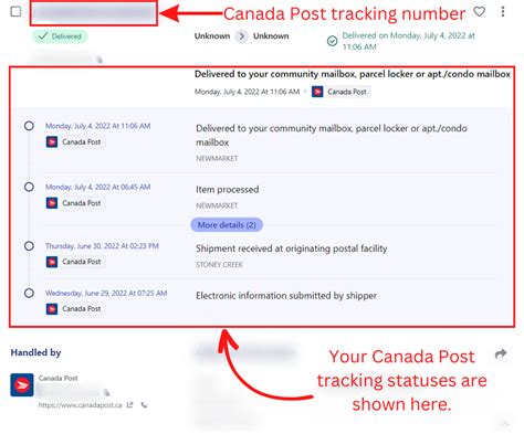 correos canada|Tracking statuses